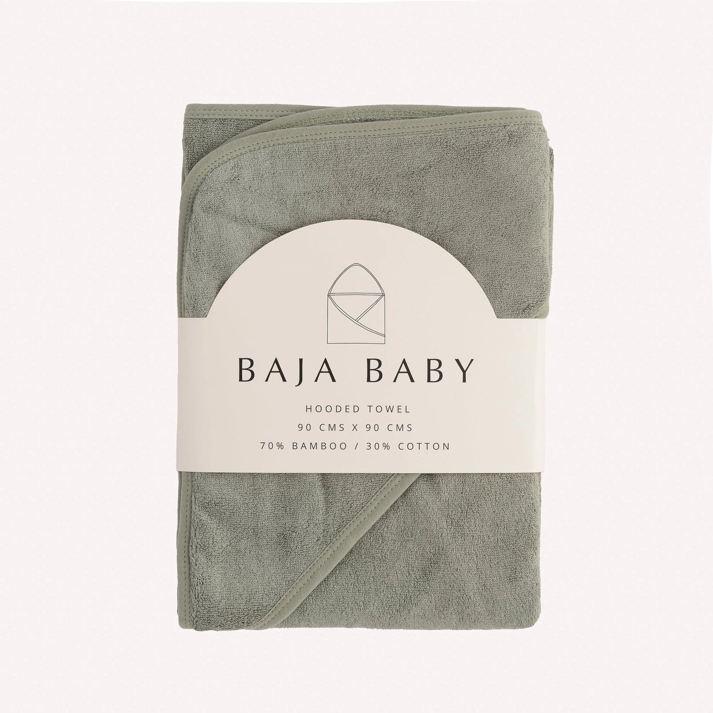 Bamboo/Cotton Hooded Towel-Sage
