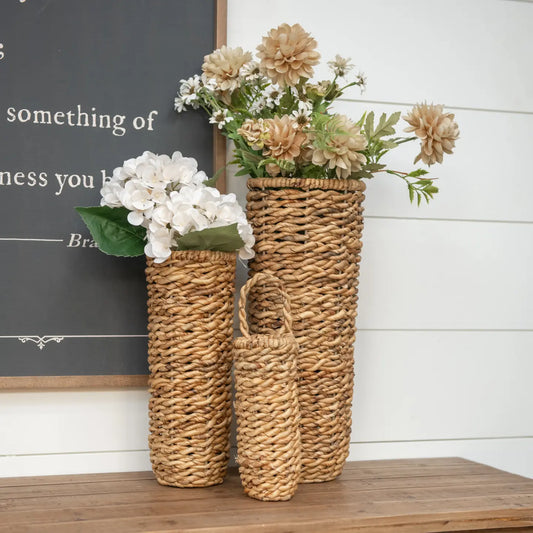 Woven Grass Wall Basket-Large