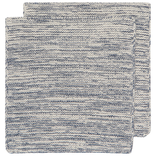 Danica Knit Dishcloths Set of 2-Midnight Blue