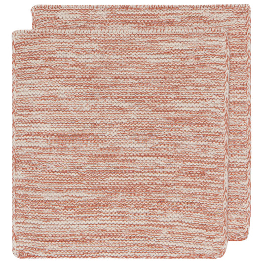 Danica Knit Dishcloths Set of 2-Clay