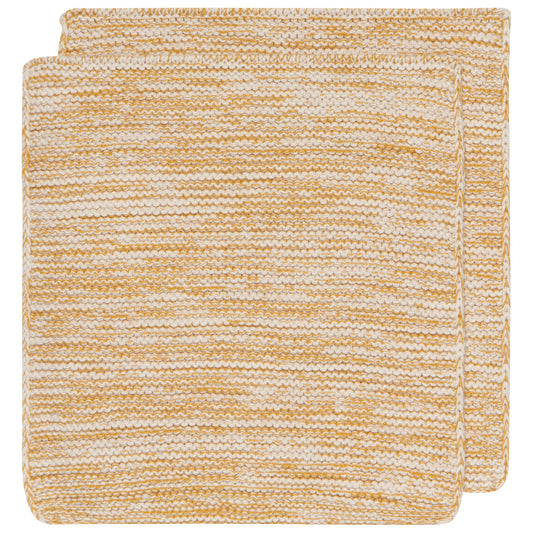 Danica Knit Dishcloths Set of 2-Ochre