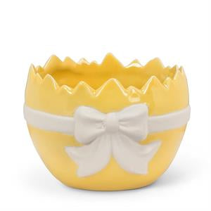 Yellow Eggshell Candy Dish