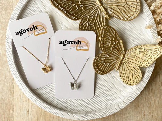Flutter Necklace-Silver