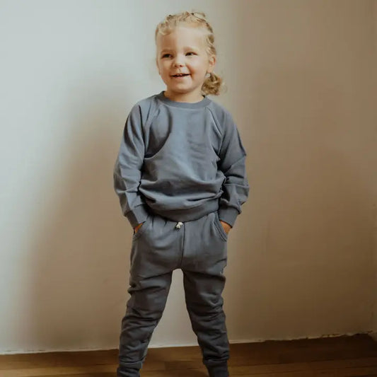 Organic Cotton Sweatsuit-Blue