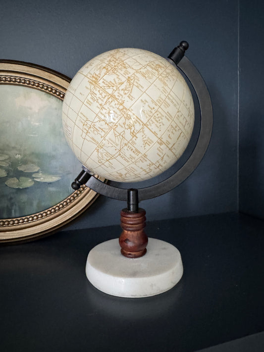 Marble base Globe