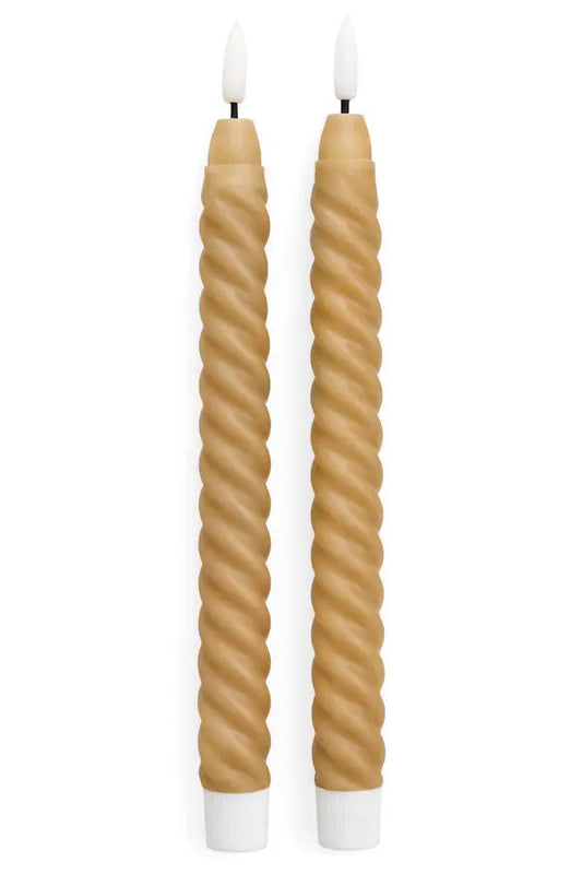 Mocha Twist LED Taper Candles