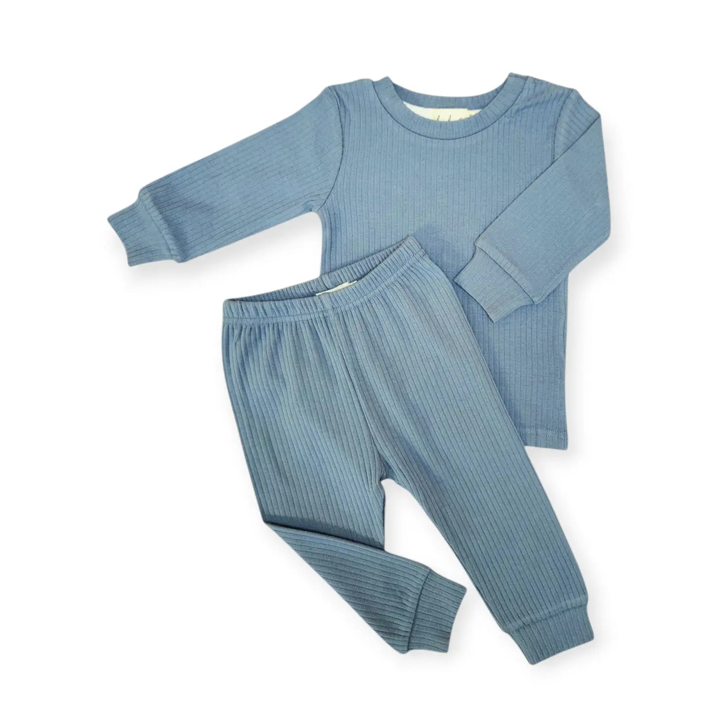 Ribbed Jogger Set-Deep Blue