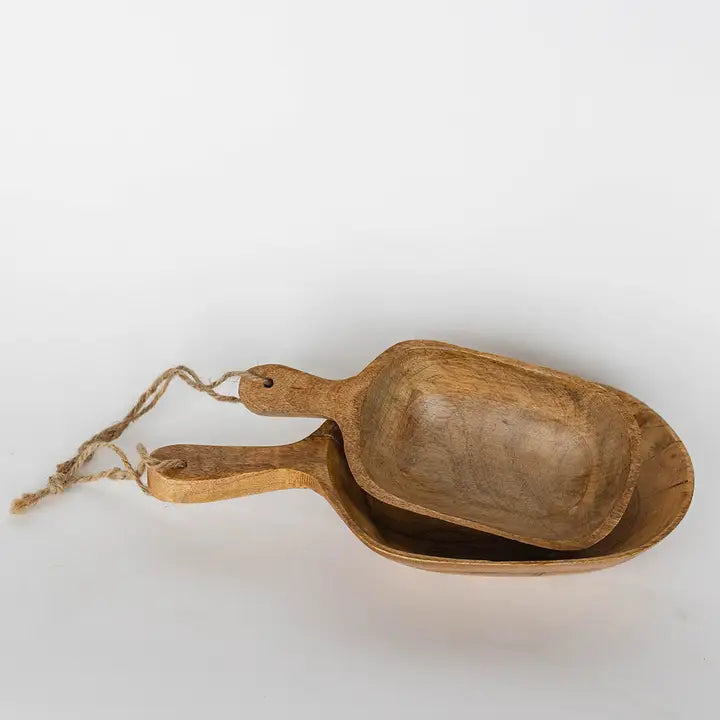 Wooden Bowl with Handle-Large