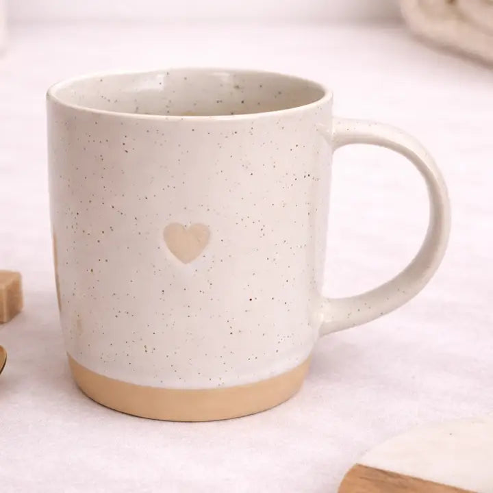 Speckled Mug with Heart Detail