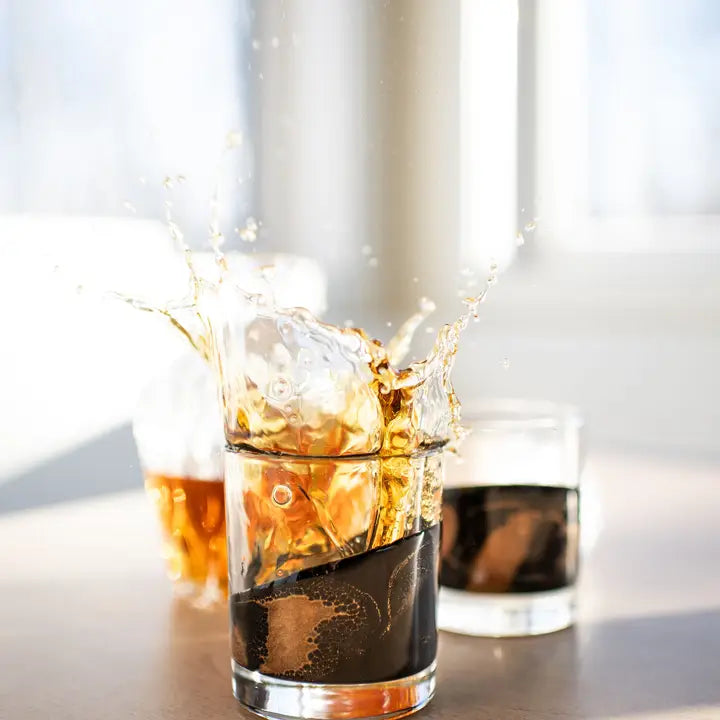 Resin coated Old Fashioned Whiskey Glass Set