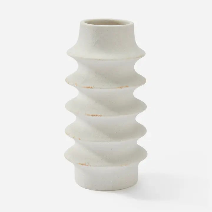 White Spiral Vase