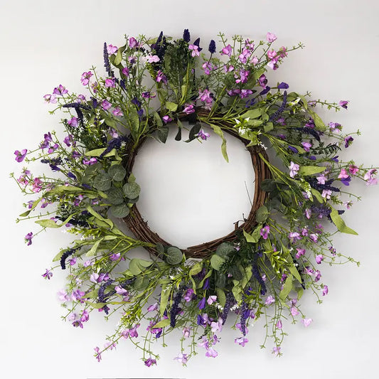Purple Flower Wreath