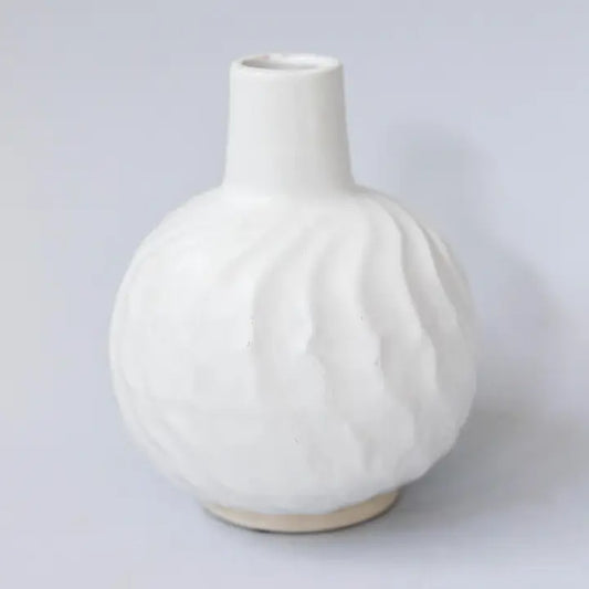 White Ripple Vase