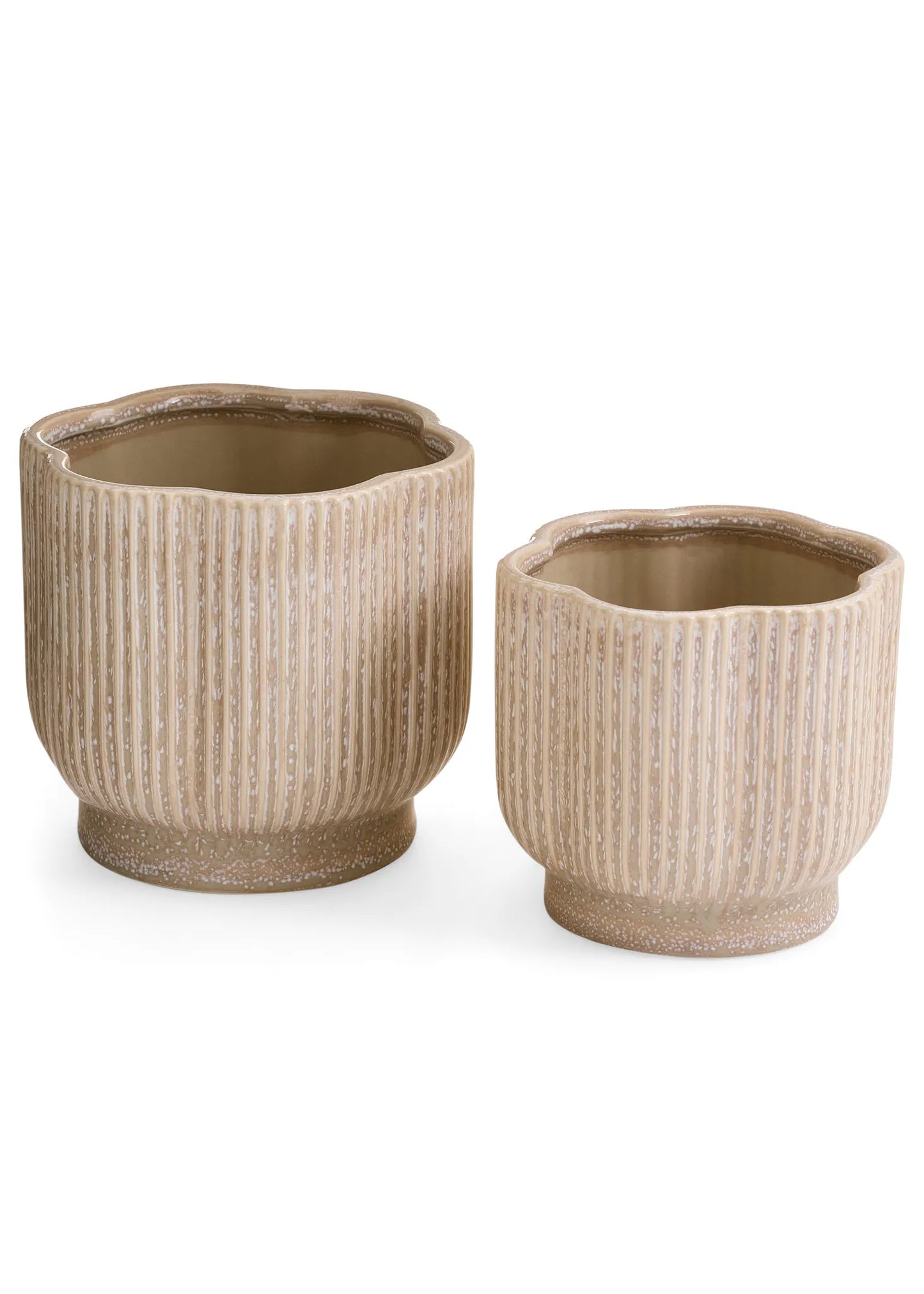 Ribbed Flower Shape Planter-Small