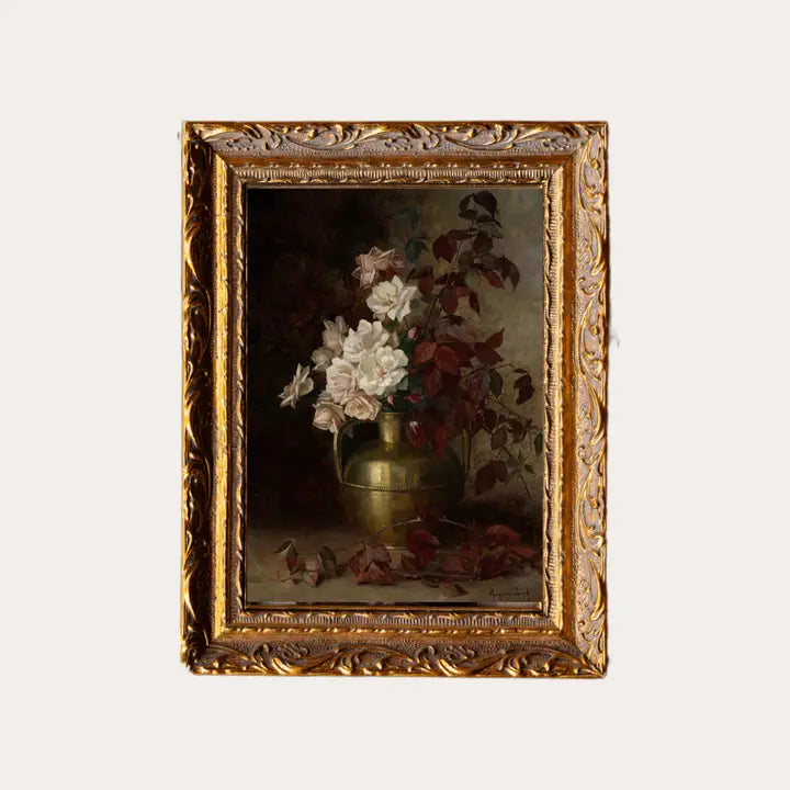 Antique Floral Vase Wall Art