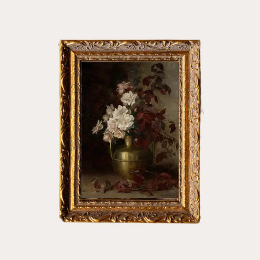 Antique Floral Vase Wall Art