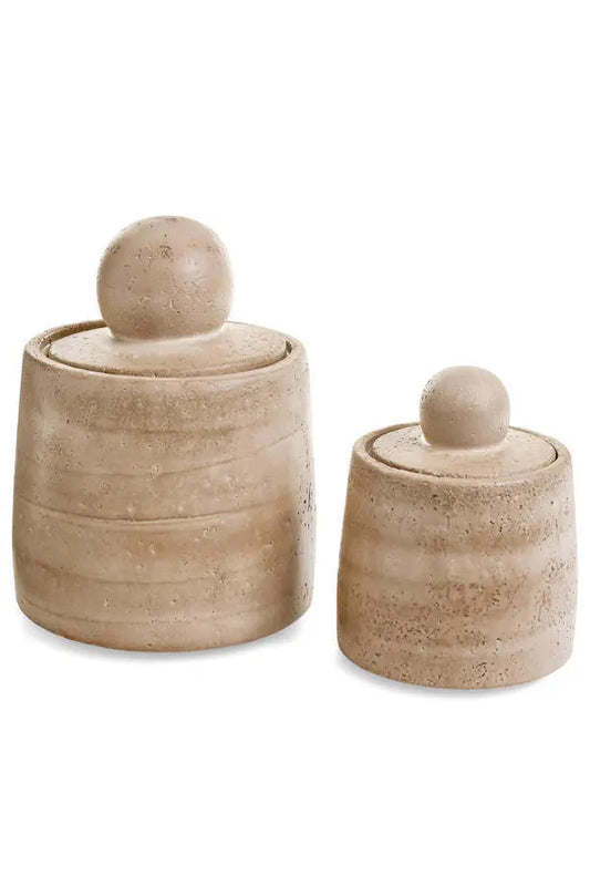 Travertine Canister-Small