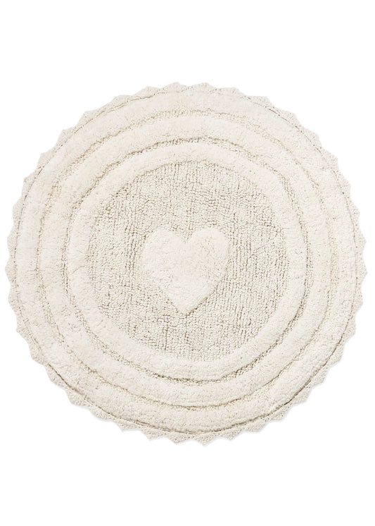 Heart Round Rug
