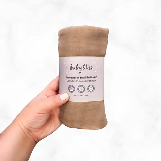 Muslin Swaddle Blanket-Caramel