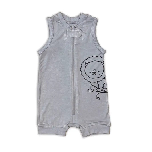Bamboo Sleeveless Romper-Shadow