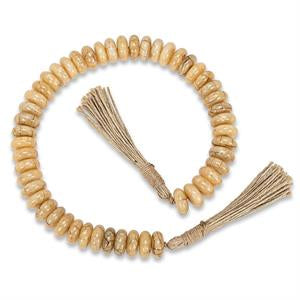Glass Disc Bead Garland-Natural