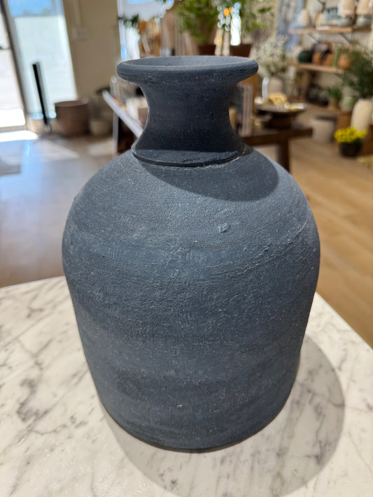 Navy Terracotta Vase-Large