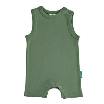 Organic Tank Romper-Sage Green