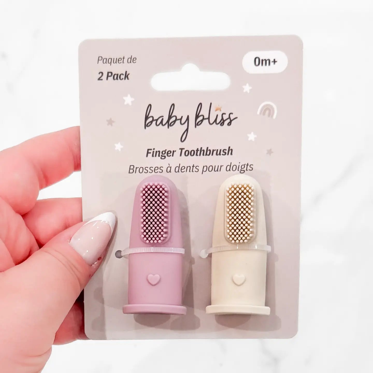 Infant Toothbrush-Sage/Blue and Pink/Almond