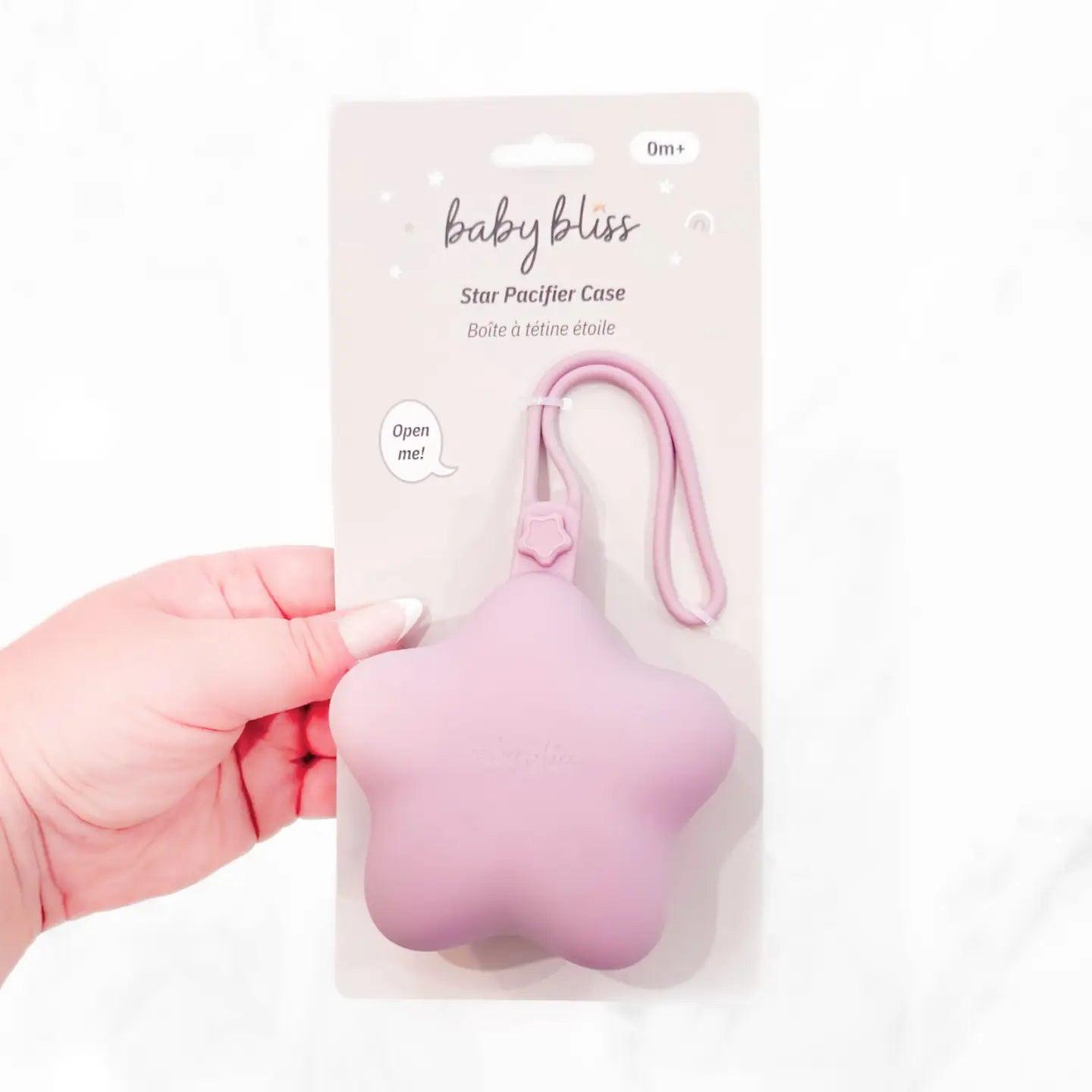 Star Pacifier Holder Case-Blue/Pink/Almond