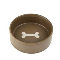 Pottery Pet Bowl-Small (Brown or White)