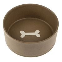 Pottery Pet Bowl-Large (Brown or White)