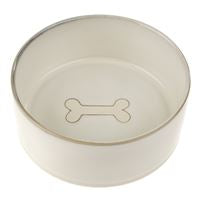 Pottery Pet Bowl-Large (Brown or White)