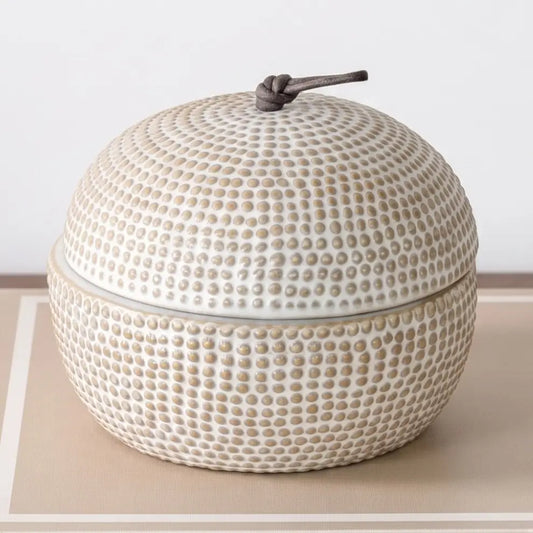 Dot Pattern Ceramic Canister