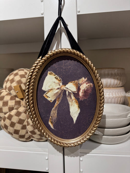 Bow Art with Hanging Ribbon