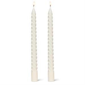 Twirl Taper Candles-Ivory