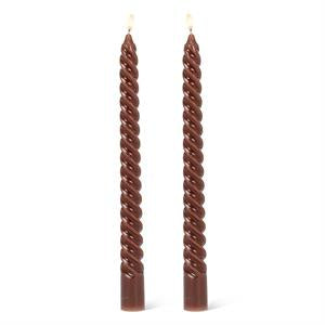 Twirl Taper Candles-Mocha