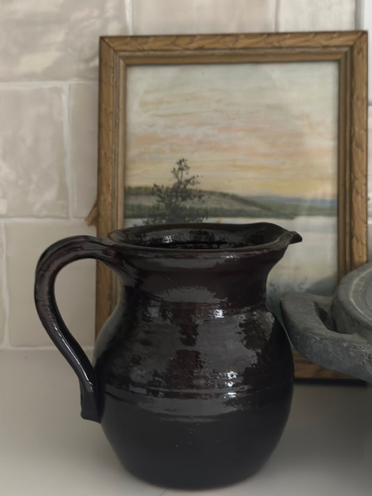 Brown Vintage Clay Pitcher