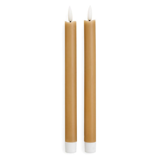 TAPPER CANDLE LED CLASSIC SET/2 10" MOCHA MOUSSE