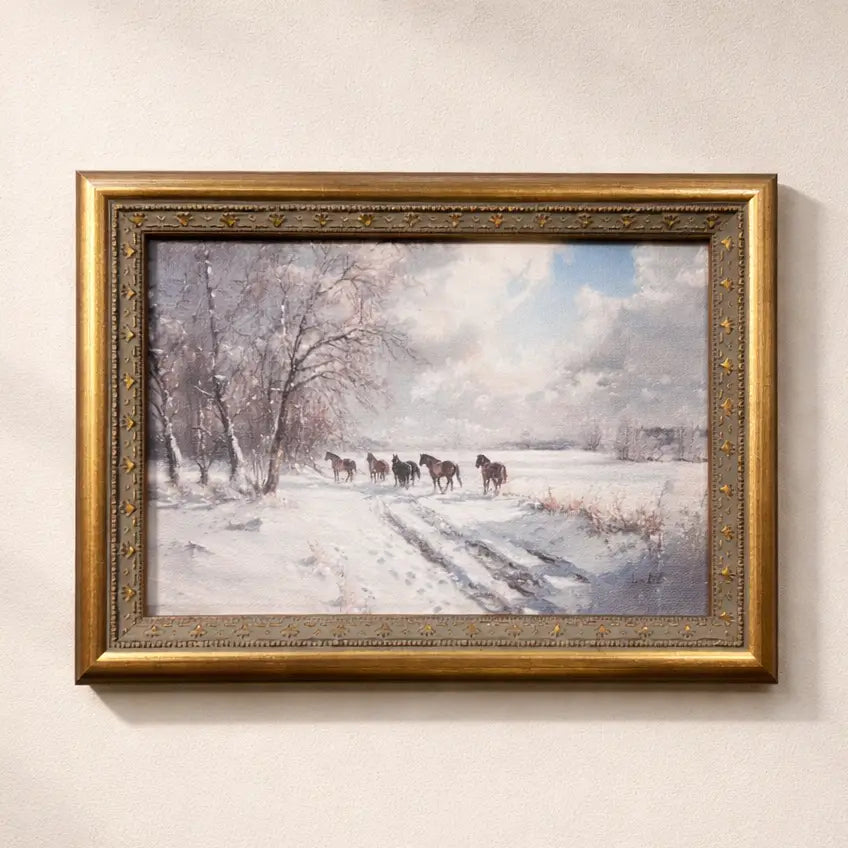 Trailing Horses Wall Art-8x10