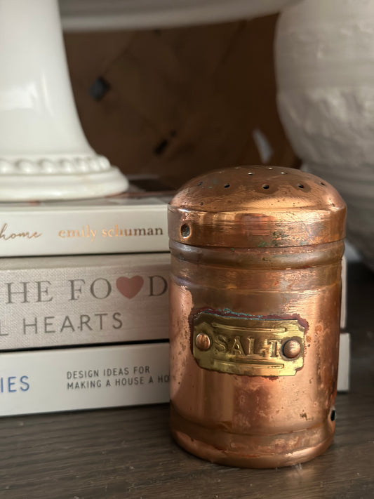 Vintage Copper Salt Shaker