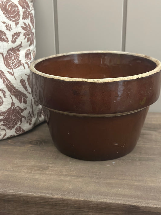 Brown glazed vintage pot