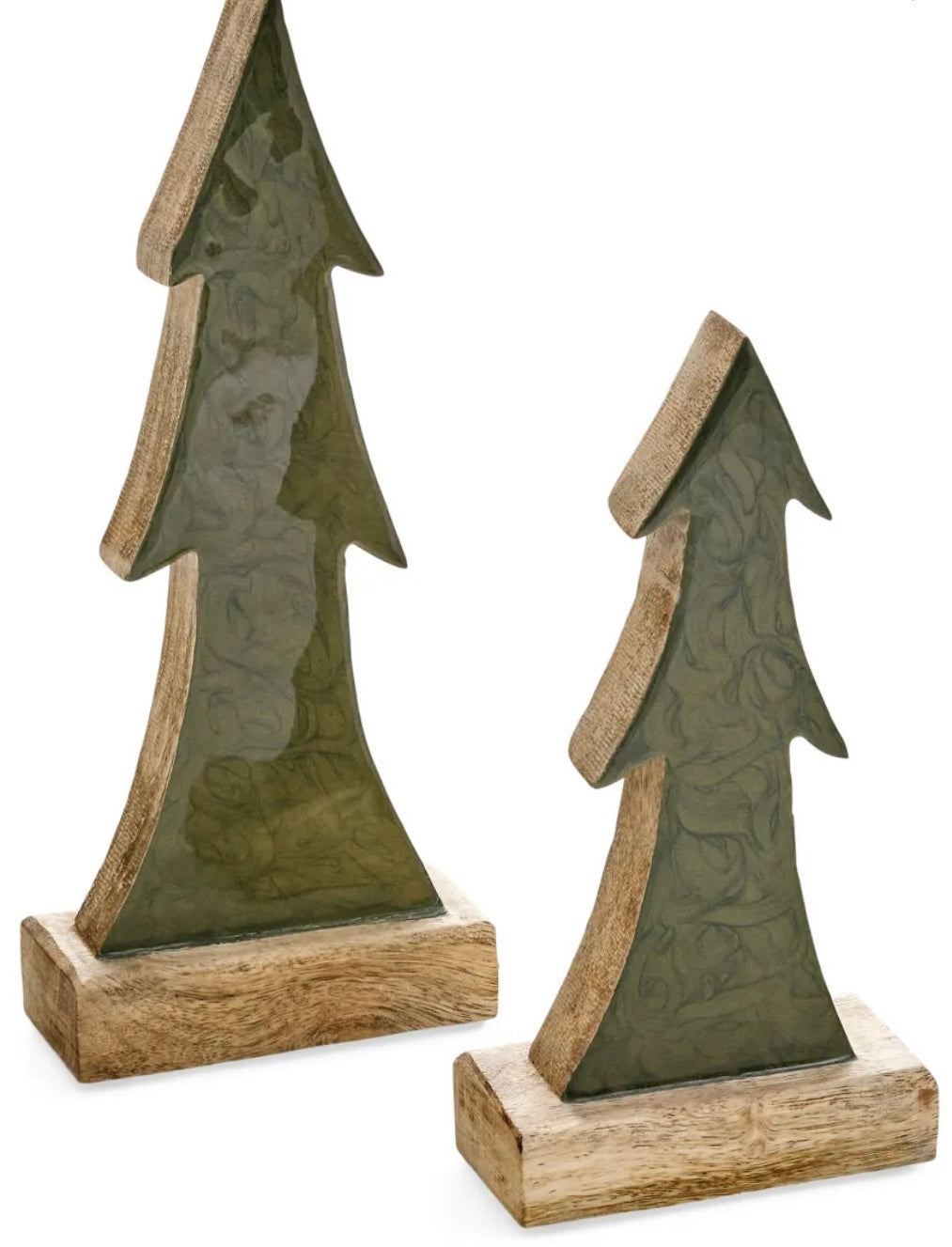 Wood Tree Enameled Sage-Large