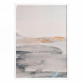 Wall art abstract grey & yellow
