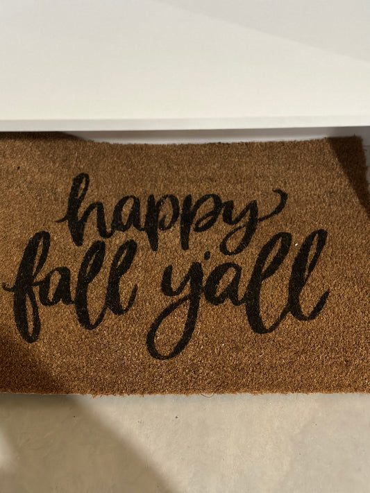 “Happy Fall Y’all” Outdoor coir doormat