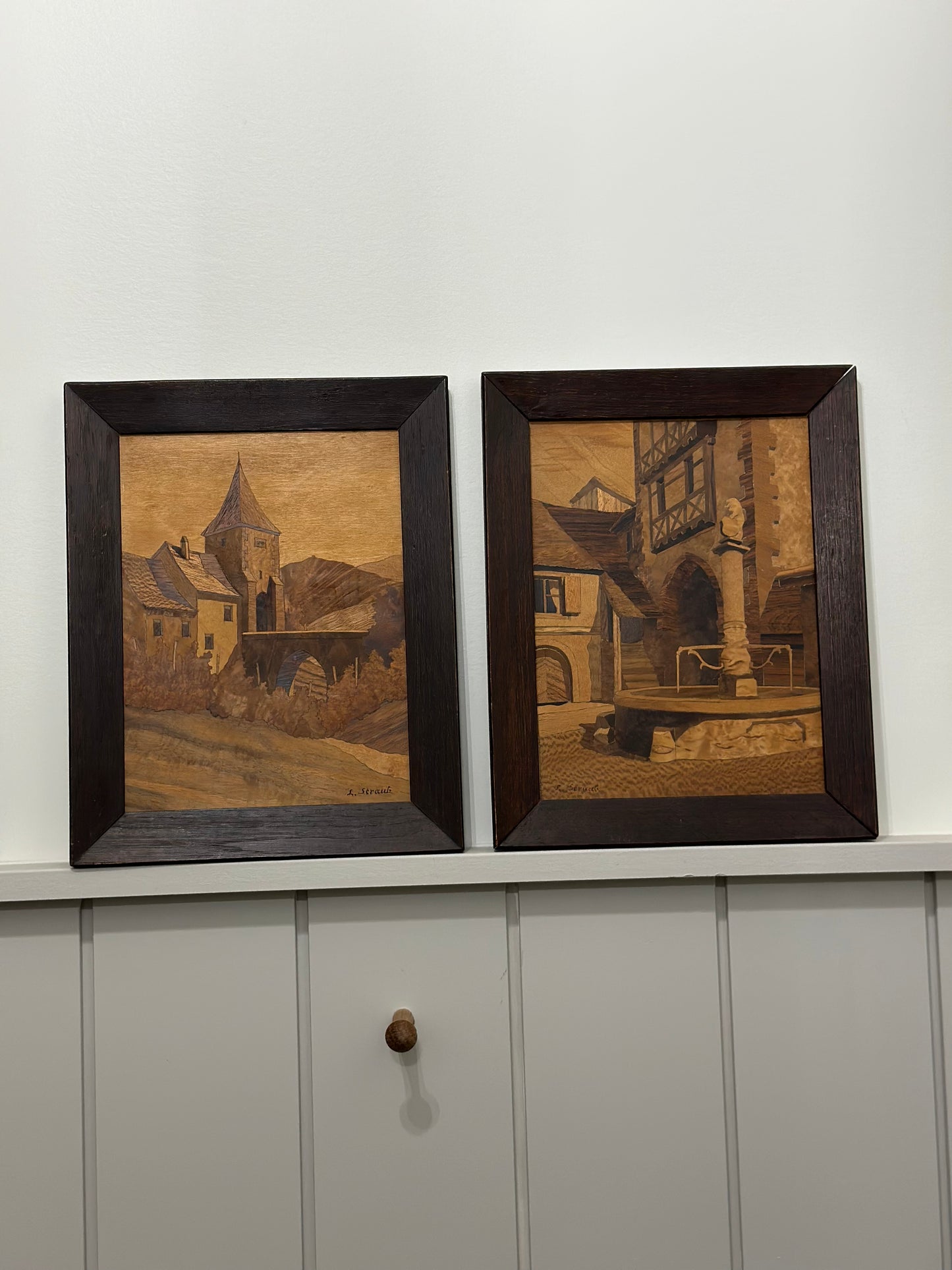 Pair of wood prints