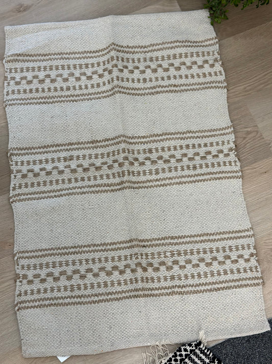 Brown striped rug