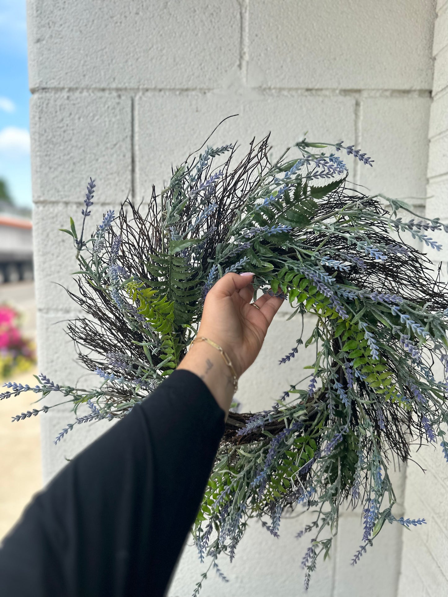 Faux Lavender wreath
