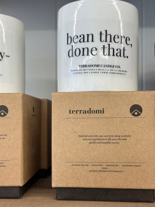 Terradomi Candle— Bean There, done that.