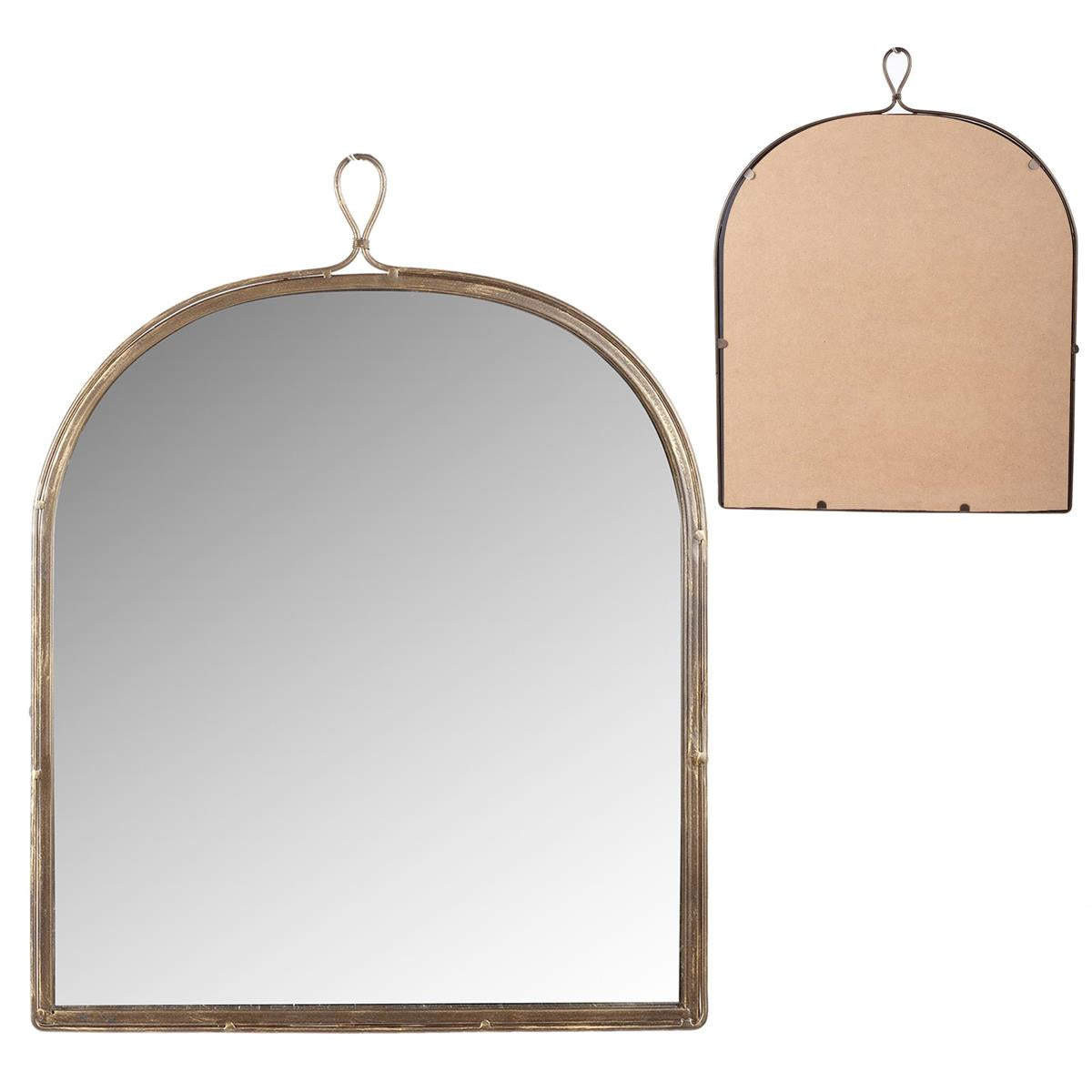 Arch mirror w/ metal frame