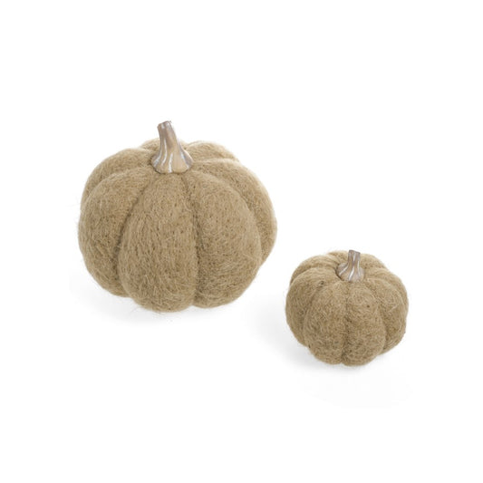 DECO SM PUMPKIN WOOL BEIGE